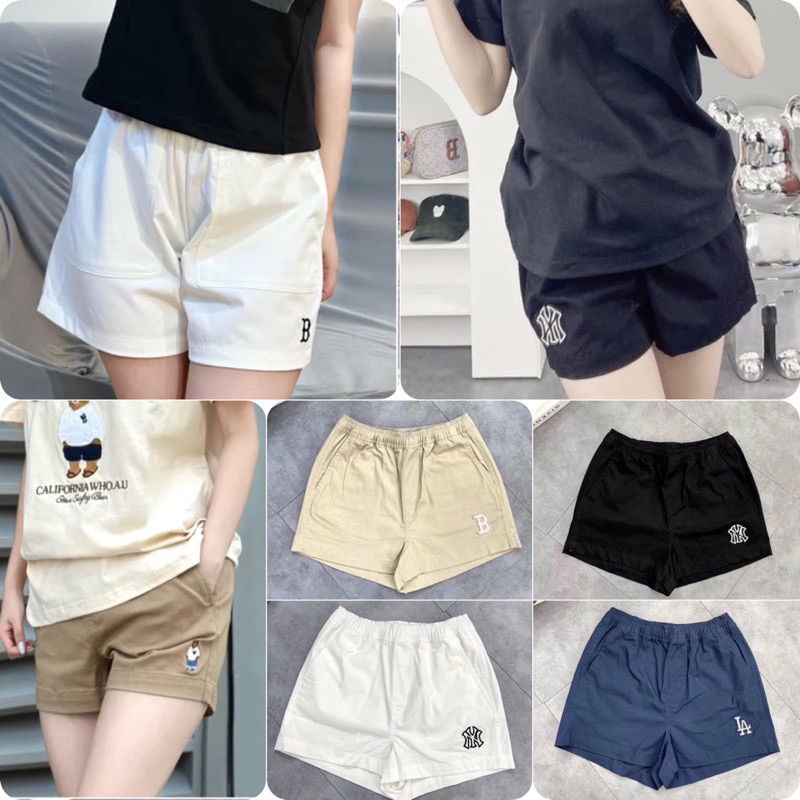 | Tự Chụp | Quần short kaki ml // b logo thêu Sẵn Kho