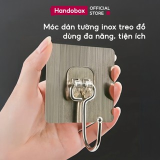 COMBO 10 Móc Dán Tường Chịu Lực INOX 304 Handobox Keo Dán 3M Chắc Chắn Chịu Tải Trọng Đến 10kg