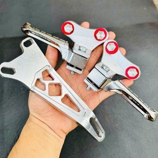 Gác chân Malay cho Raider - Satria trọn bộ kèm ốc salaya lông đền đỏ