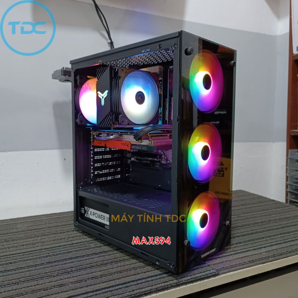 Case máy tính chơi GAME - PC GAMING CORE I5 9400F | RAM 16GB | SSD 256GB + HDD 500GB | VGA GTX 1060 