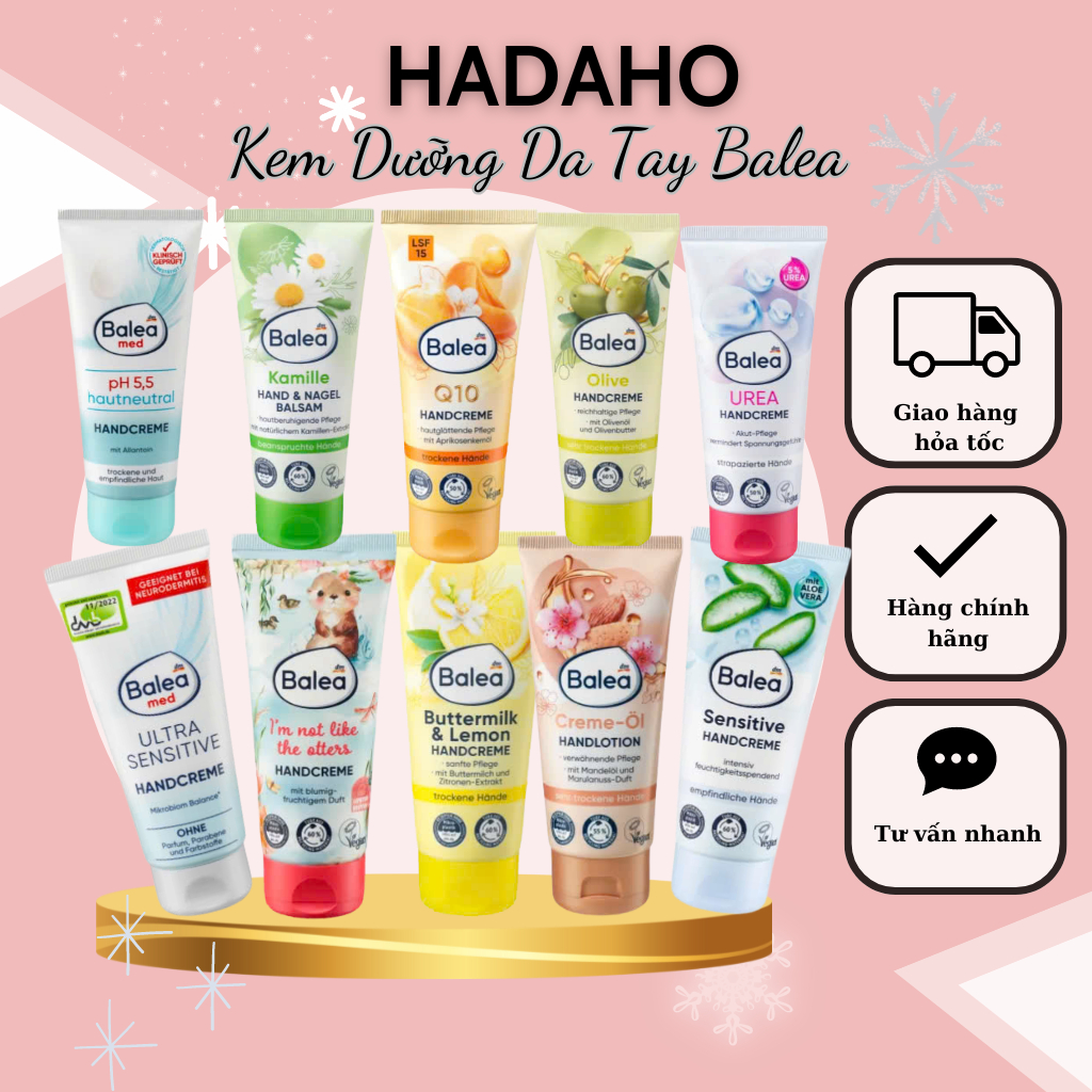 Kem Dưỡng Da tay Balea, Kem Dưỡng Da Tay amill, Dưỡng Chất Cho Da, Nhanh Khô Không Dính-Đức