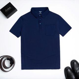 Áo Polo Nam Cộc Tay Vải Thun Lạnh Thoáng Mát Co Giãn Màu Xanh Than Thương Hiệu Anton - PL62