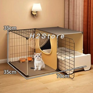 Nhà vệ sinh cao cấp cho thú cưng / ngăn kéo vệ sinh ghép liền chuồng hoặc lắp rời có cửa