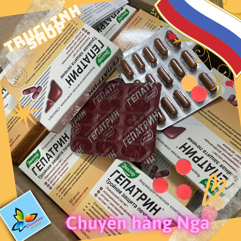 Viên uống thải độc gan - bổ gan Gepatrin Evalar Nga (hộp 30 viên)