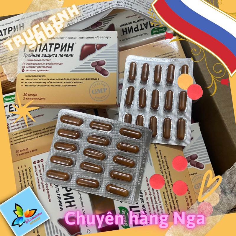 Viên uống thải độc gan - bổ gan Gepatrin Evalar Nga (hộp 30 viên)