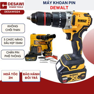 Máy Khoan PI.M Cầm Tay Dewalt Không Chổi Than Có Búa Bắn Vít KHoan Rút Lõi Siêu Khỏe Lõi Đồng 100% DESAWI024