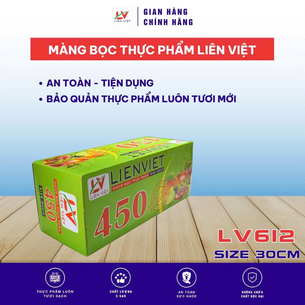 Màng Bọc Thực Phẩm Liên Việt 450 - 30cm (chính hãng)