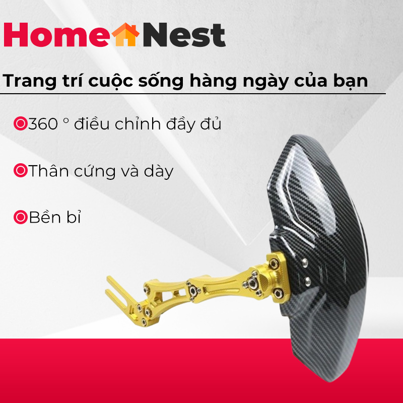 Dè chắn bùn vân carbon nhôm CNC cho xe điện độ sợi cacbon thế hệ 3，chắn bùn cacbon