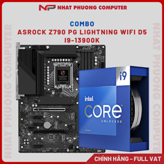 Combo Main CPU i7 13700K | 14700K | i9 13900K Box  +  ASRock Z790 PG Lightning Wifi D5 - NEW - Bảo hành 36 tháng