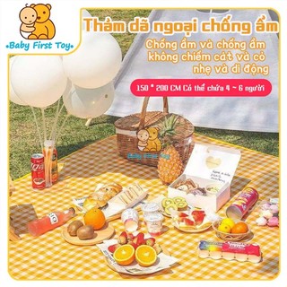 Thảm dã ngoại dày chống nước dày di động cắm trại ngoài trời thảm dã ngoại bãi cỏ bãi biển mùa xuân đi chơi thảm
