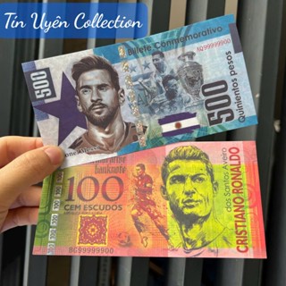 Cặp Tiền kỷ niệm Messi Ronaldo đẹp mắt để sưu tầm, lì xì, biếu tặng độc đáo