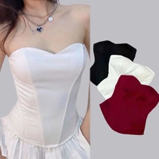 Áo Ống Corset Cúp Ngực Sẵn Mút Thun Dày Co Giãn Phối Nhiều Kiểu
