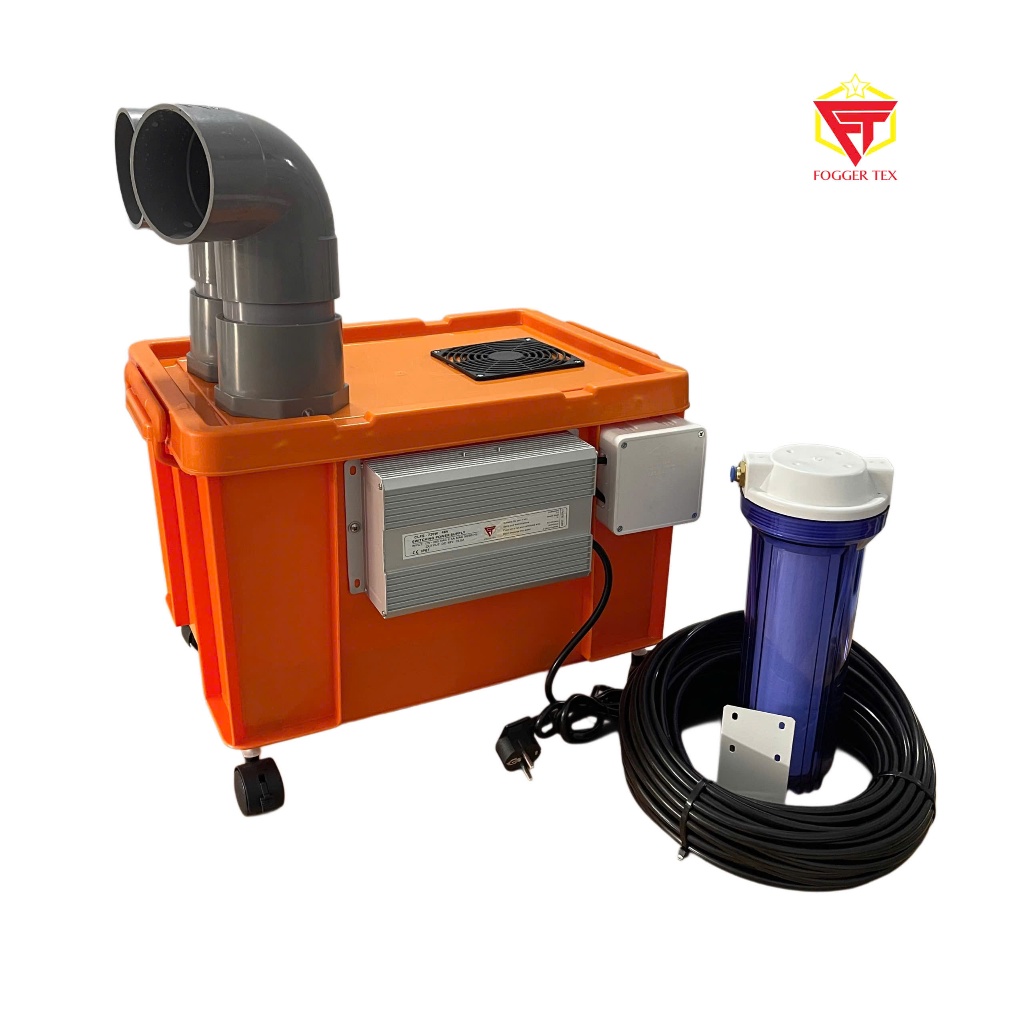 Máy tạo ẩm 2 vĩ có trang bị bánh xe đẩy, công suất 720w, tạo ẩm nhà nấm, nhà yến, xưởng dệt, deco ti