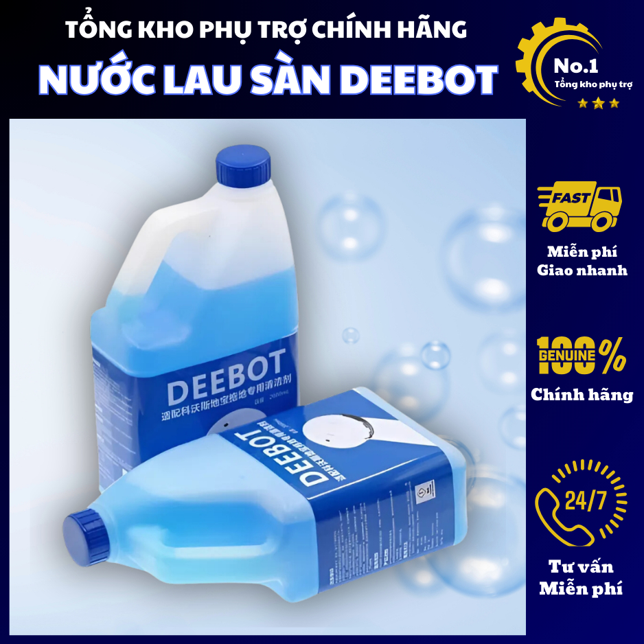 Nước lau sàn robot hút bụi lau nhà - Nước lau nhà cho robot chuyên dụng DEEBOT can 2L