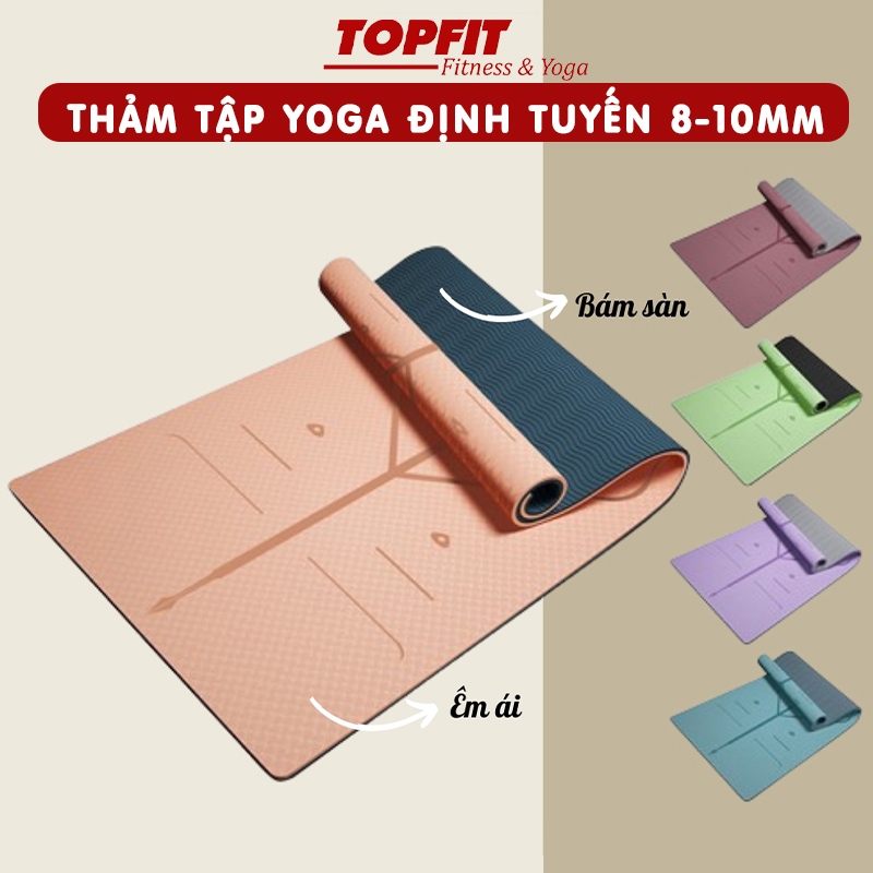 Thảm Tập Yoga Định Tuyến Topbody Topfit TPE Chống Trượt