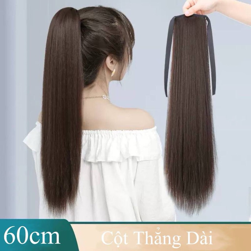 [CAO CẤP] <HÌNH THẬT>Tóc giả - Tóc cột thẳng 60cm-CT60