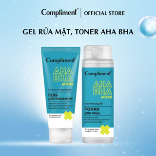 Sữa rửa mặt, toner Compliment AHA BHA làm sạch sâu, giảm mụn 150 - 200ml