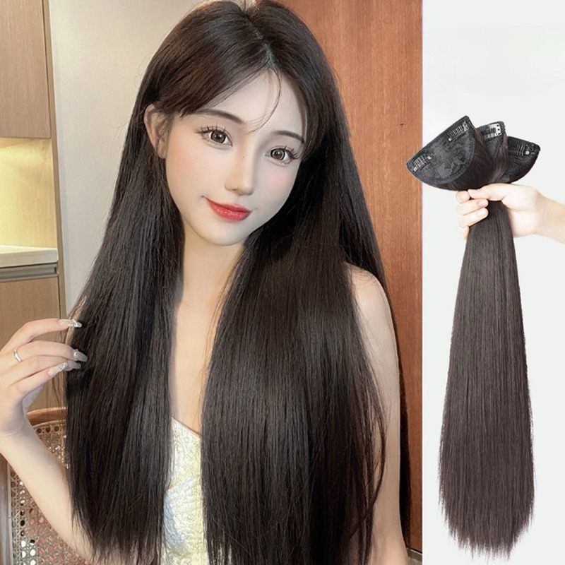 (ĐỌC KĨ MÔ TẢ) - SÉT 3 DÃY TÓC KẸP THẲNG 60-65CM