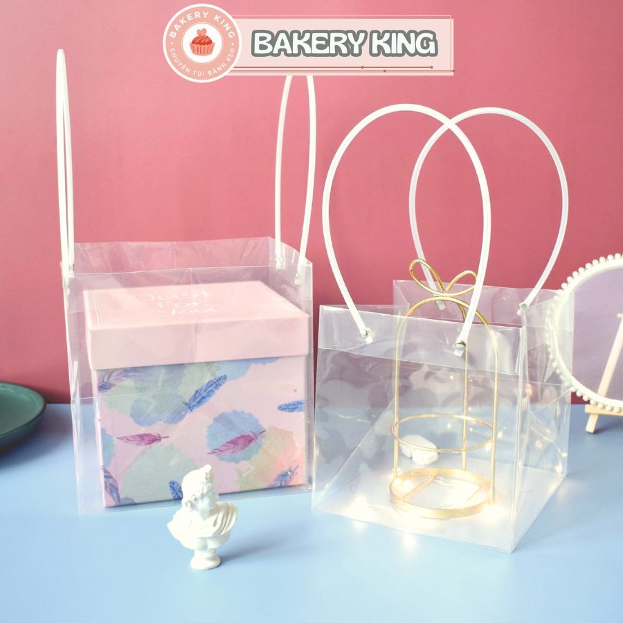 Túi vuông trong suốt đựng hộp quà tặng, hoa quả, gấu bông,.. - BAKERY KING