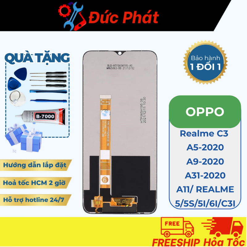  Màn Hình Thay Thế OPPO  A5 2020   A9 2020   A31-2020   A11   REALME C3  NEW  Tặng bộ sửa và keo dán  