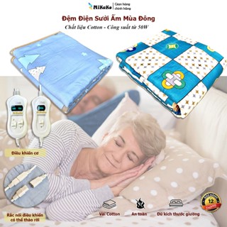 Đệm Sưởi Ấm MiKaKo - Nệm Điện Chất Liệu Cotton- Dùng Cho Gia Đình, Spa, Massage. Đủ Mọi Size Giường