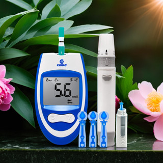 Máy Đo Đường Huyết CHIDO Tặng Hộp 50 Que Thử + Gói 50 Kim Lấy Máu - Bảo Hành 5 Năm Chính Hãng