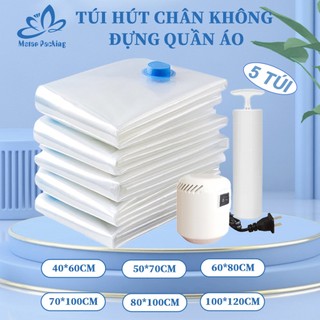  【🎁1 bộ 5 Túi 5 Túi hút chân không quần áo túi nén chân không cho chăn gối quần áo túi đựng đồ 