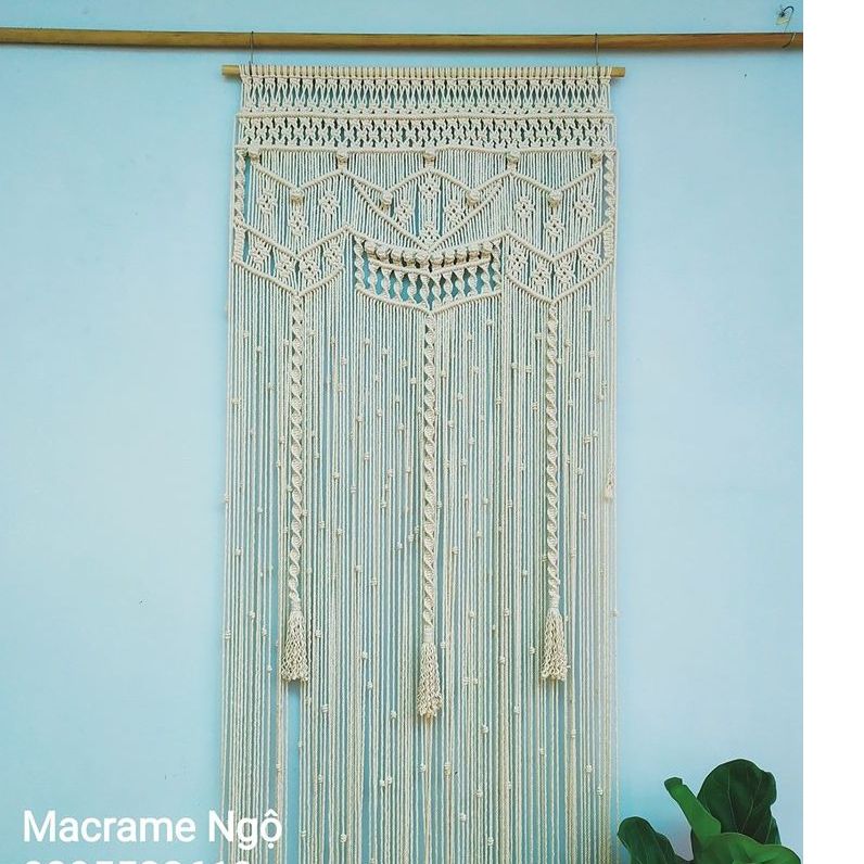 Rèm cửa trang trí macrame