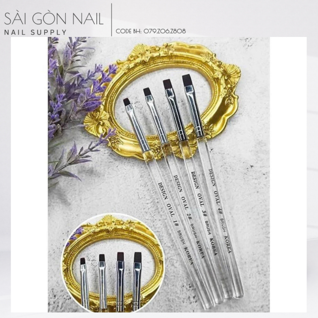 Cọ bản cán trong Kolin S2.S4 chuyên đắp móng nail [SÀI GÒN NAIL]