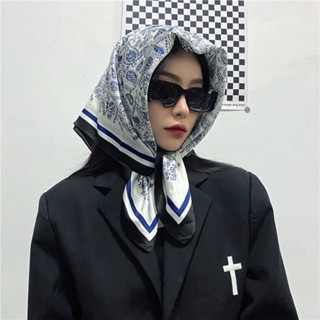 Khăn hoạ tiết đa dạng lụa vuông 70x70cm THY THY STORE năng động chất đẹp bandana