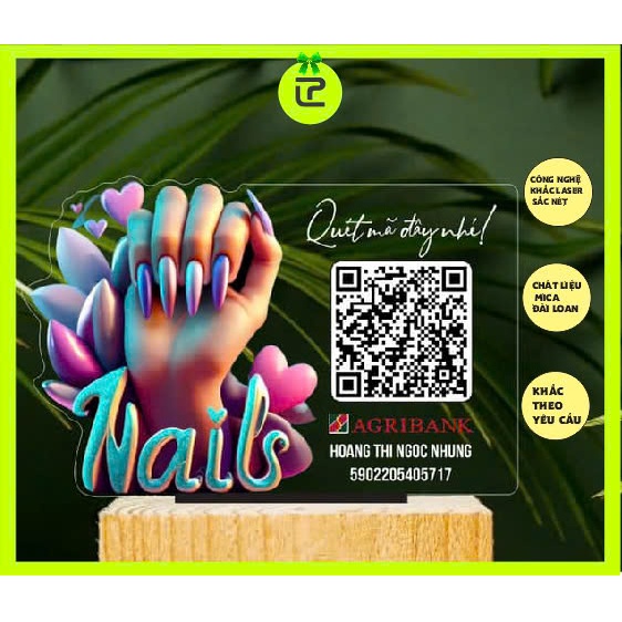 Bảng qr Code tài lộc, bảng qr code nail, bảng qr code thiết kế theo yêu cầu giá rẻ toàn quốc