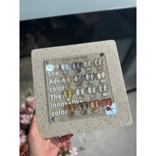 Set sơn Jiao Yan She mắt mèo chai màu nâu 16 màu - Sơn móng tay làm nail  mắt mèo (kèm bảng màu)