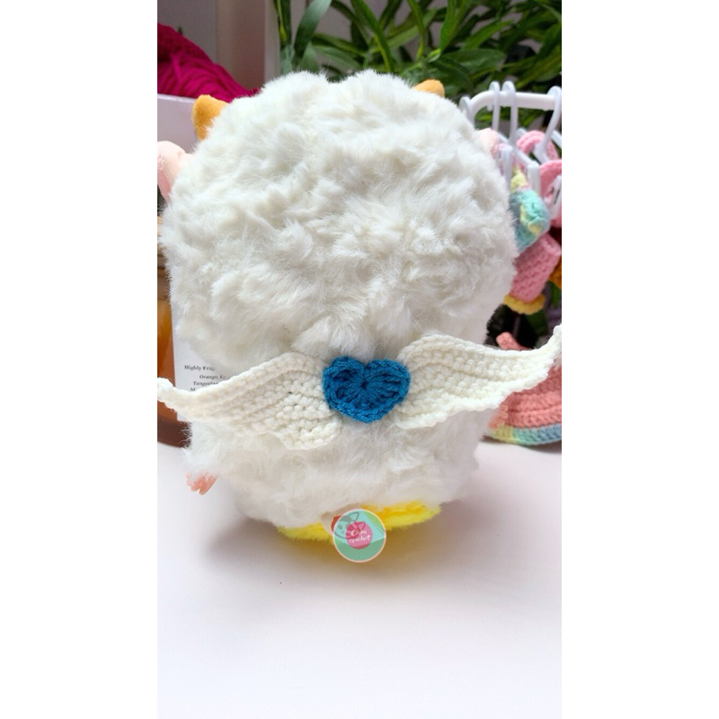 [Không gồm thú bông] Cánh thiên thần phụ kiện móc len thủ công handmade cho Baby Three, Labubu, Bao 