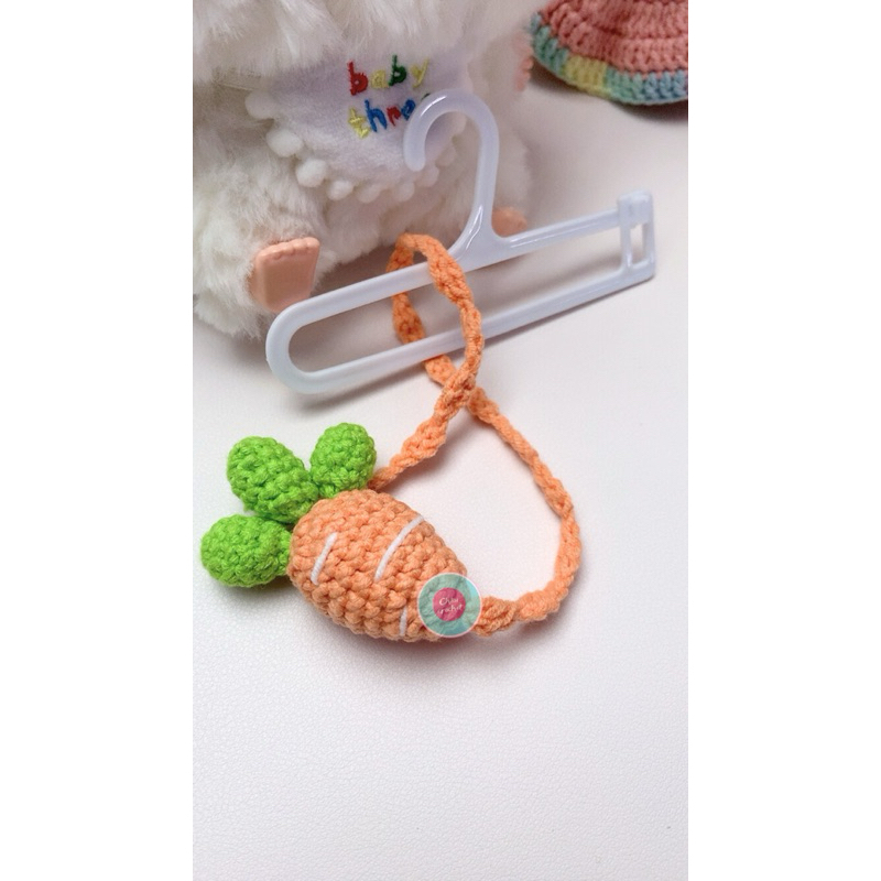 [CHỈ BÁN TÚI] Phụ kiện túi cà rốt dễ thương len thủ công handmade cho Baby Three, Labubu, Bao Ao [Ch
