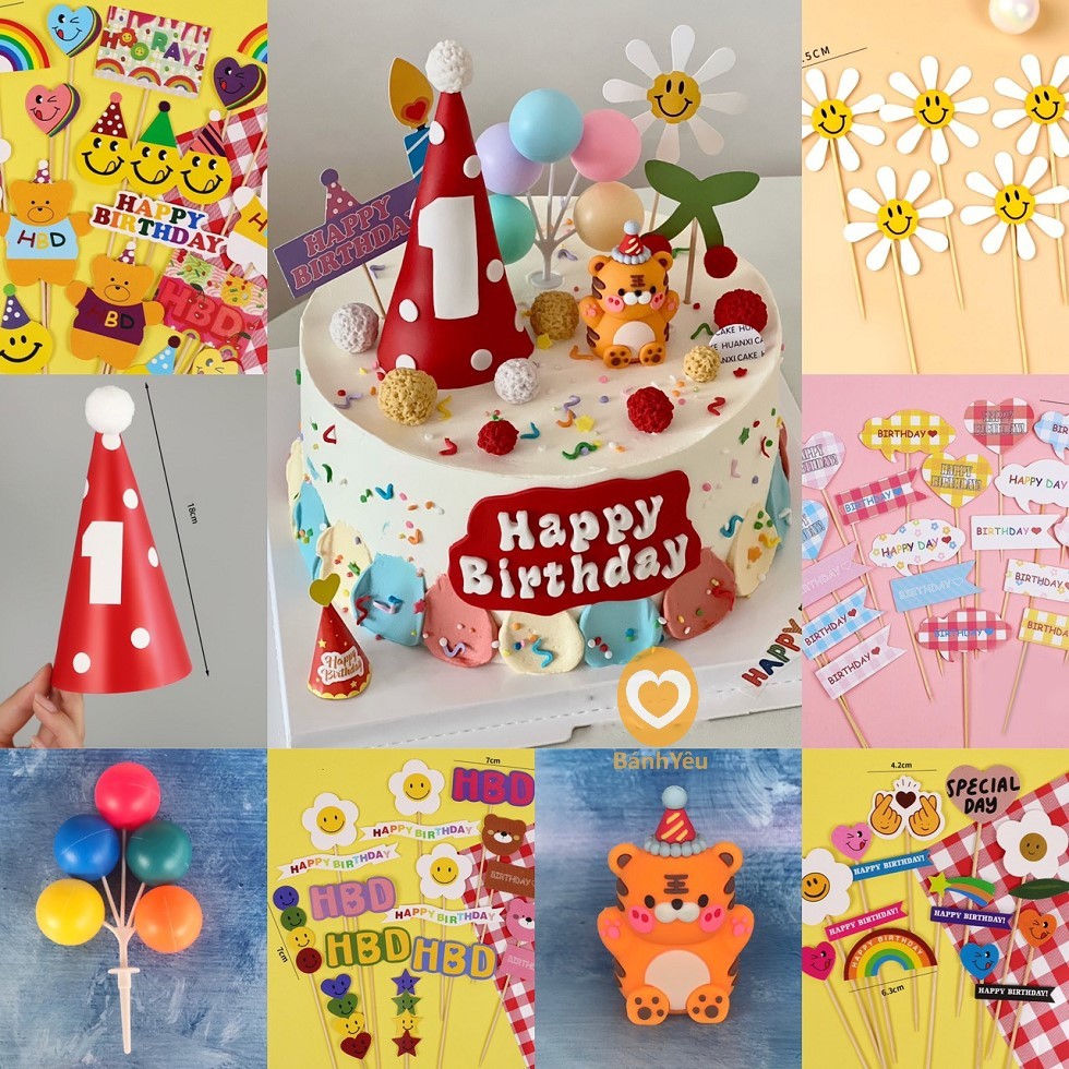 Que cắm giấy trang trí bánh kem/tag cắm trang trí bánh (BGTC)