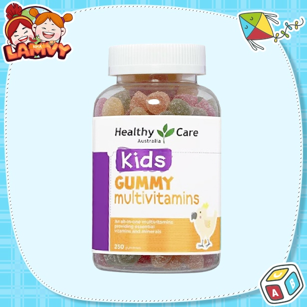 KẸO DẺO GUMMY MULTIVITAMIN Healthy Care (Úc) hộp 250 viên dành cho các Bé 2 tuổi+
