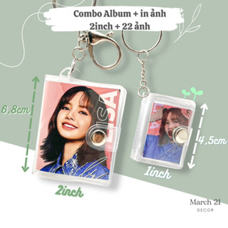  Móc Khóa Album Ảnh Mini 2 Inch Trong Suốt - Kèm In Ảnh Theo Yêu Cầu - Quà Tặng Xinh Lưu Giữ Kỷ Niệm 