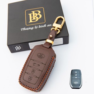  Bao da chìa khoá ô tô TOYOTA INNOVA CROSS 2023-2026 Fortuner khóa thông minh 3 nút Hilux khóa thông minh 3 nút bấm-BB 