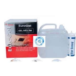Gel siêu âm Eurogel can 5 lít , gel lạnh triệt lông, Gel điện tim, Gel triệt lông dùng cho spa, Gel siêu âm thú y