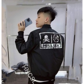 Áo khoác gió Philip Plein Tráng Gương 2 lớp, phong cách boy phố chất chơi, chất liệu gió cao cấp