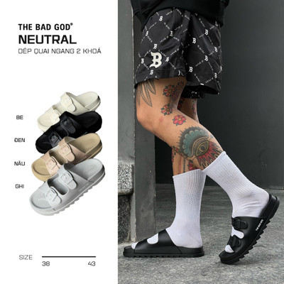 Dép Quai Ngang Nam Nữ The Bad God Neutral Đế PVC Chống Trượt Dép Local Brand