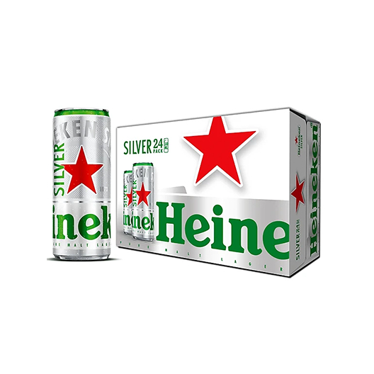 ĐỘ CỒN 4% - Thùng 24 lon bia Heineken Silver 330ml/lon