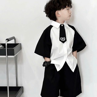 Set bộ quần áo cho bé trai phong cách hàn quốc kèm cà vạt  siêu đẹp, --- MÃ CÀ VẠT