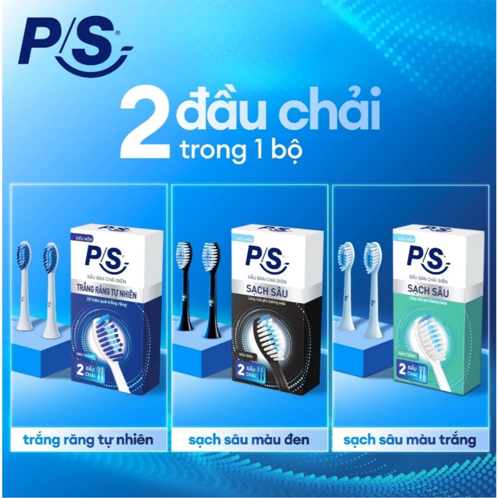 Bộ 2 đầu bàn chải điện P/S (Thay đầu bàn chải mỗi 3 tháng) 