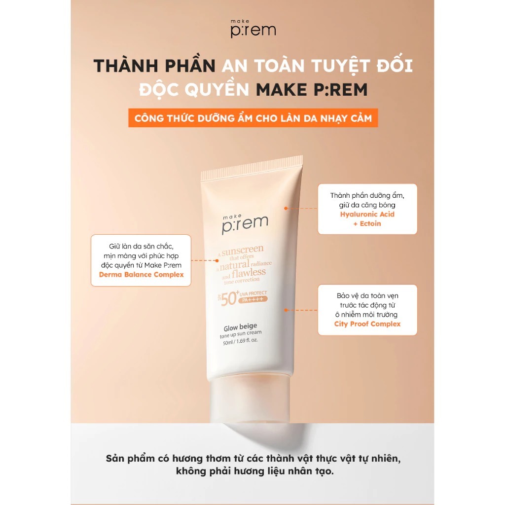 Kem Chống Nắng Make Prem UV Defense Me Sun Cream Make P:rem 50ml | BigBuy360 - bigbuy360.vn
