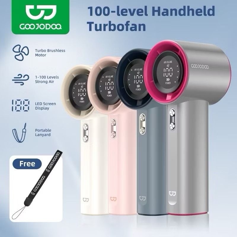Quạt mini Goojodoq có màn hình kỹ thuật số LED.