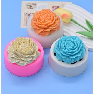 Khuôn silicon mẫu đơn xòe dún