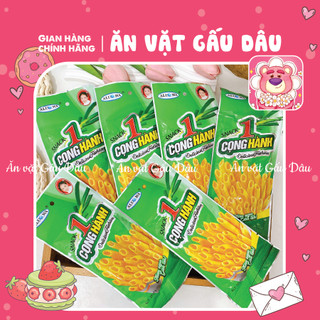 Tăm cay xanh, snack 1 cọng hành Aluowa (gói 25g)