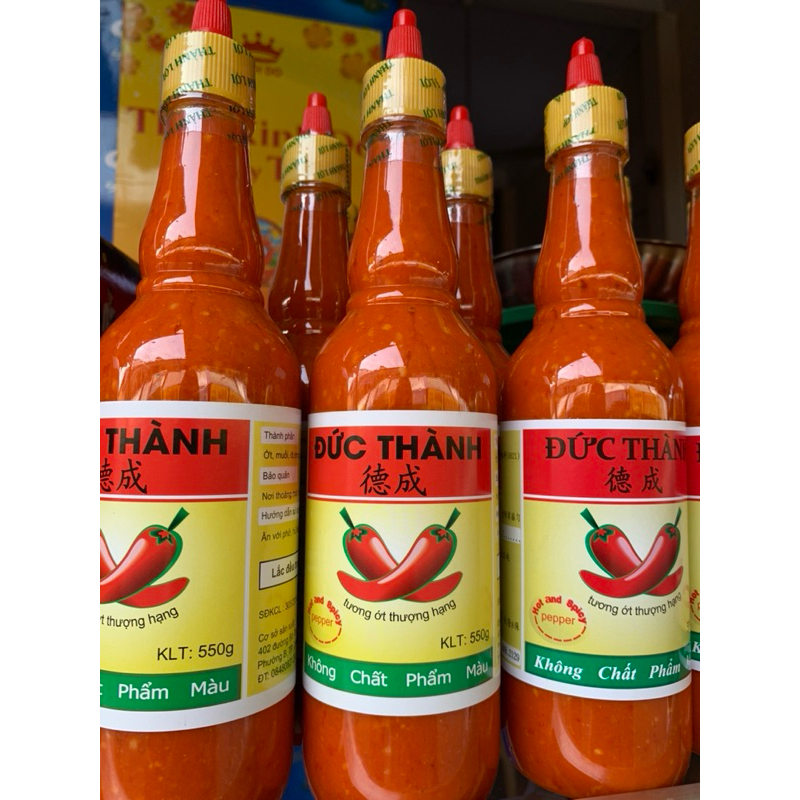 Tương ớt ĐỨC THÀNH (Thành Lợi cũ chính gốc Châu Đốc )chai lớn 550g