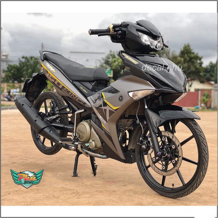 Tem rời exciter 150 MX xám vàng đen (D)